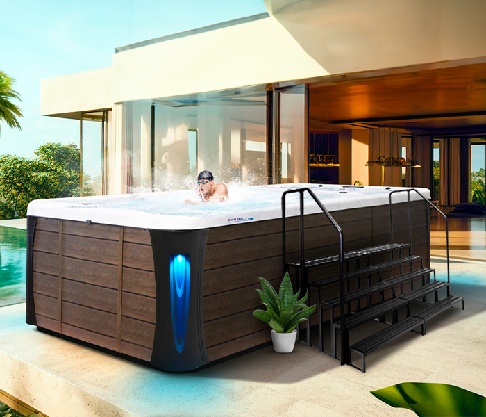 Calspas hot tub being used in a family setting - Fargo